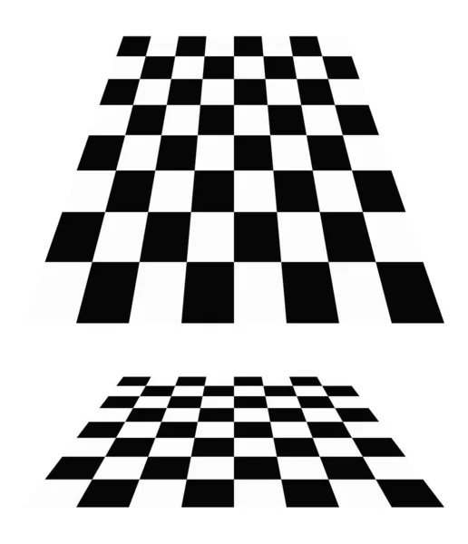 Σκακιέρα Checkerboard Μοτίβο Στην Προοπτική Ελεγμένα Καρό Αεροπλάνα Ελέγχου Εξαφανίζονται — Διανυσματικό Αρχείο