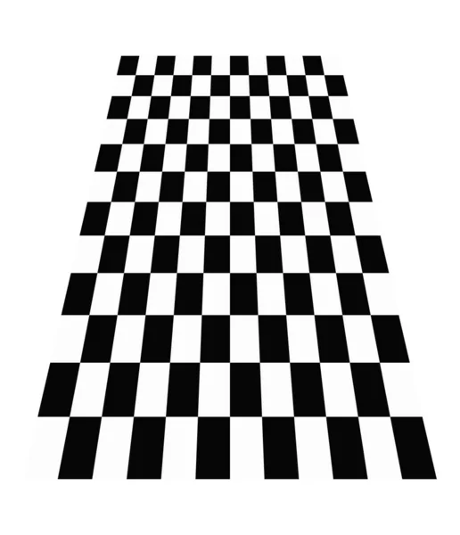 Schachbrett Schachbrettmuster Der Perspektive Checkered Checkered Checks Flugzeuge Verschwinden Schrumpft — Stockvektor