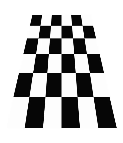 Šachovnice Šachovnicový Vzor Perspektivě Kostkovaná Kostkovaná Kontroluje Jak Letadla Mizí — Stockový vektor