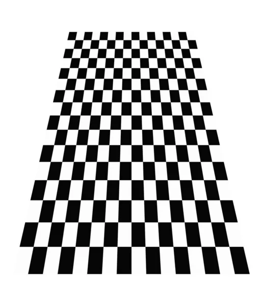 Schachbrett Schachbrettmuster Der Perspektive Checkered Checkered Checks Flugzeuge Verschwinden Schrumpft — Stockvektor