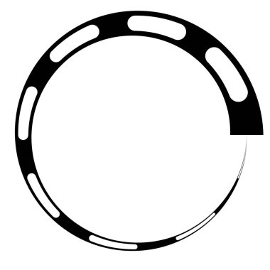 Eşmerkezli halka, doğrusal geometrik element. Yörünge sembolü.