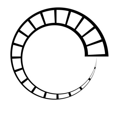 Eşmerkezli halka, doğrusal geometrik element. Yörünge sembolü.