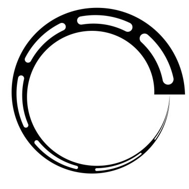 Eşmerkezli halka, doğrusal geometrik element. Yörünge sembolü.