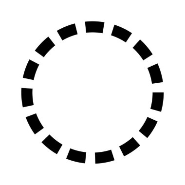 Siyah ve beyaz segmentli daire, soyut geometrik vektör çizimi