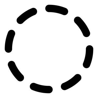 Siyah ve beyaz segmentli daire, soyut geometrik vektör çizimi