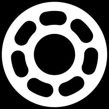 Siyah ve beyaz segmentli daire, soyut geometrik vektör çizimi