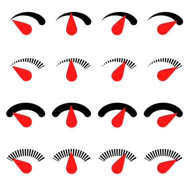 Ölçü, metre, seviye göstergesi simgesi, sembol