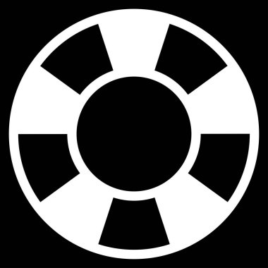 Siyah ve beyaz segmentli daire, soyut geometrik vektör çizimi