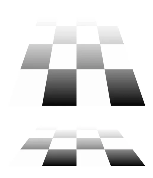 Šachovnice Šachovnicový Vzor Perspektivě Kostkovaná Kostkovaná Kontroluje Jak Letadla Mizí — Stockový vektor