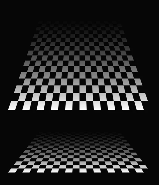 Papan Catur Pola Papan Catur Dalam Perspektif Checkered Memeriksa Memeriksa - Stok Vektor