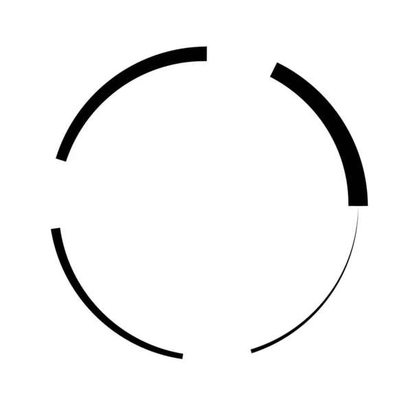 Anneau Concentrique Élément Géométrique Linéaire Symbole Orbite — Image vectorielle