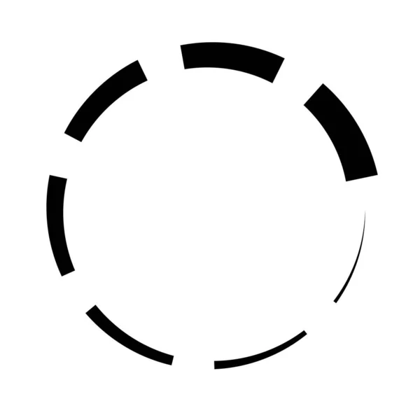 Concentrische Ring Lineair Geometrisch Element Baansymbool — Stockvector