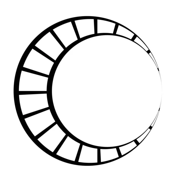 Concentrische Ring Lineair Geometrisch Element Baansymbool — Stockvector