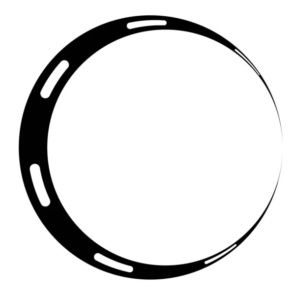 Anneau Concentrique Élément Géométrique Linéaire Symbole Orbite — Image vectorielle