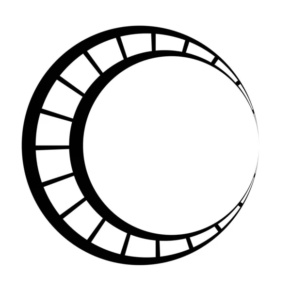Konzentrischer Ring Lineares Geometrisches Element Orbit Symbol — Stockvektor