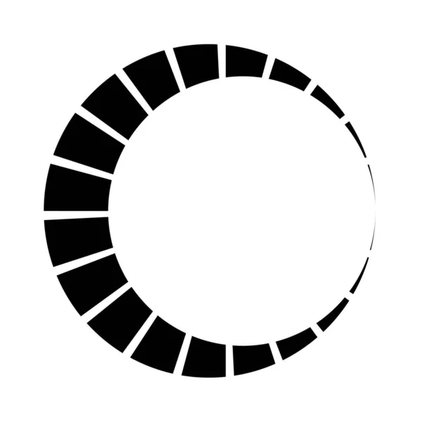Concentrische Ring Lineair Geometrisch Element Baansymbool — Stockvector
