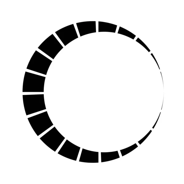 Concentrische Ring Lineair Geometrisch Element Baansymbool — Stockvector