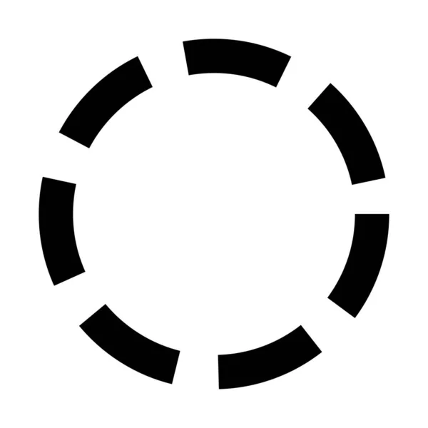 Black White Segmented Circle Ring Abstract Geometric Vector Illustration — Stock Vector
