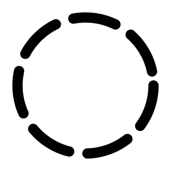Schwarz Weiß Segmentierter Kreis Ring Abstrakte Geometrische Vektordarstellung — Stockvektor