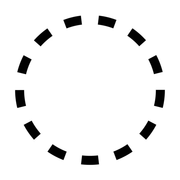 Círculo Segmentado Blanco Negro Anillo Abstracto Ilustración Vectorial Geométrica — Vector de stock