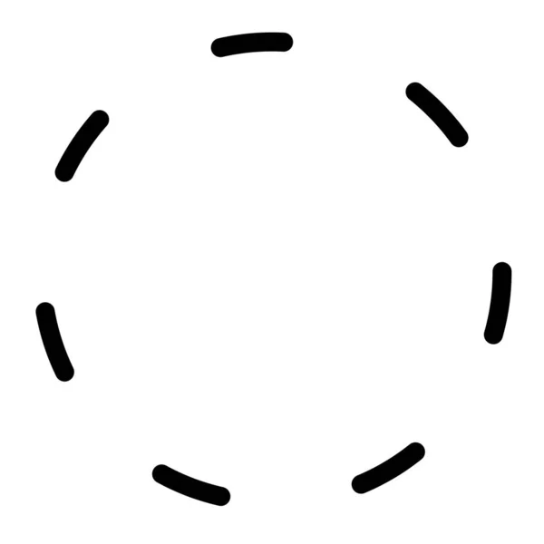 Zwart Wit Gesegmenteerde Cirkel Ring Abstracte Geometrische Vector Illustratie — Stockvector