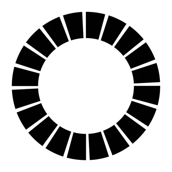 Μαύρο Και Άσπρο Κατακερματισμένο Κύκλο Δαχτυλίδι Αφηρημένη Γεωμετρική Διανυσματική Απεικόνιση — Διανυσματικό Αρχείο