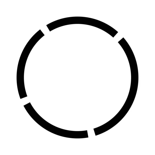 Černobílý Segmentovaný Kruh Kruh Abstraktní Geometrický Vektor Ilustrace — Stockový vektor