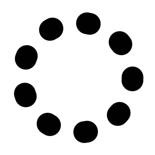 Černobílý Segmentovaný Kruh Kruh Abstraktní Geometrický Vektor Ilustrace — Stockový vektor