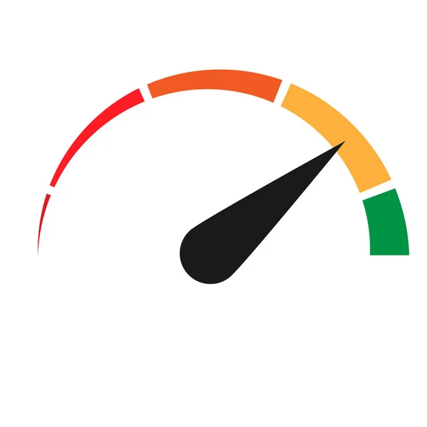 Jauge Compteur Icône Indicateur Niveau Symbole — Image vectorielle