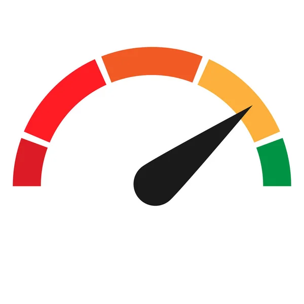 Jauge Compteur Icône Indicateur Niveau Symbole — Image vectorielle