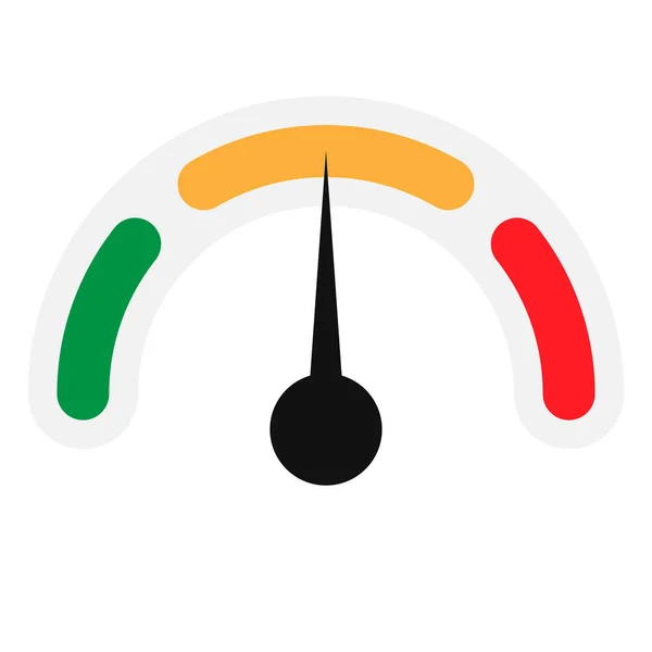Gauge Meter Level Indicator Icon Symbol — Stock Vector