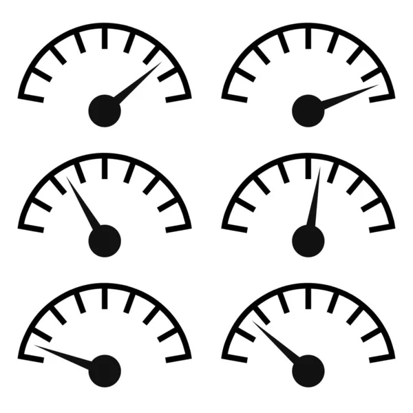 Jauge Compteur Icône Indicateur Niveau Symbole — Image vectorielle