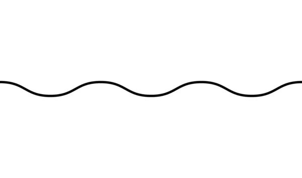 Horizontal Wiederholbare Wellenförmige Winkende Winkende Wellenförmige Und Zick Zack Linie — Stockvektor