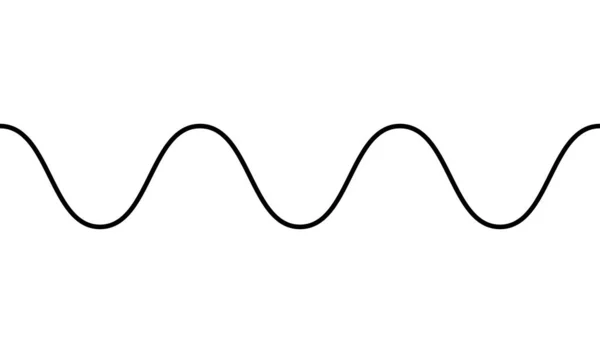 Yatay Olarak Tekrarlanabilir Dalgalı Dalgalı Dalgalı Dalgalı Zig Zag Çizgisi — Stok Vektör