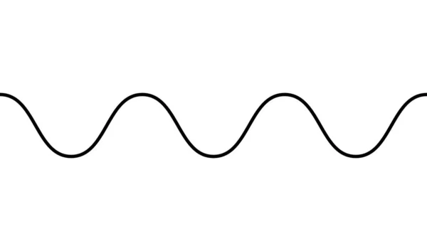 Horizontally Repeable Wavy Waving Wave Billowy Zig Zag Line Stripe — стоковый вектор