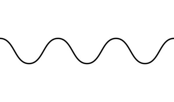 Gelombang Horisontal Yang Berulang Melambaikan Tangan Gelombang Garis Billowy Dan - Stok Vektor