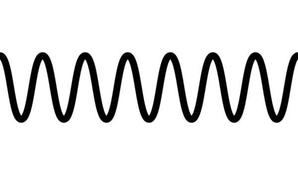 水平再現性のある波状 ジグザグライン ストライプ — ストックベクタ