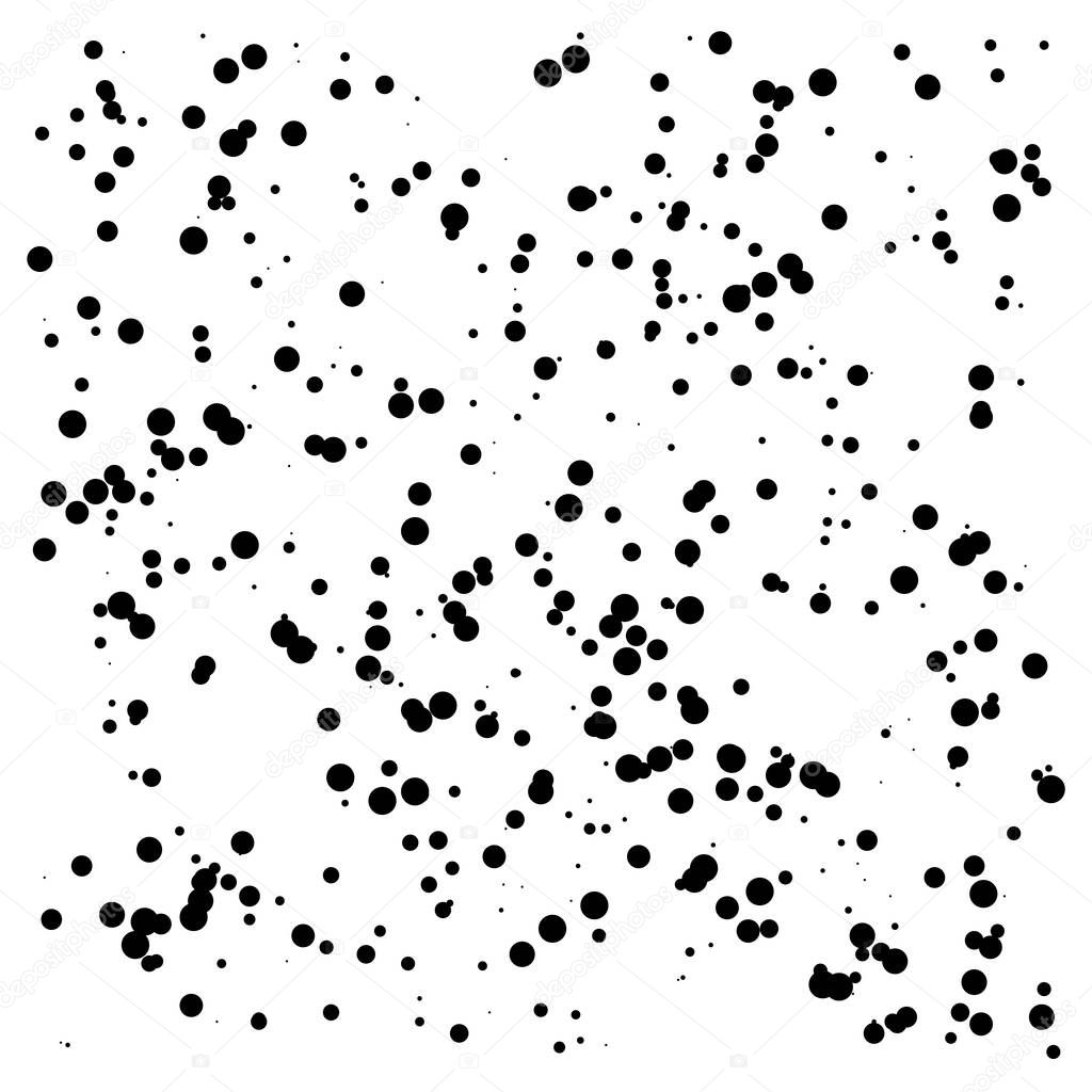 Random dots, circles pattern. Polka dots, pointillist, stippling background