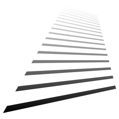 3D dinamik çizgiler, perspektifteki dikişler kayboluyor, ufuk çizgisine doğru azalıyor