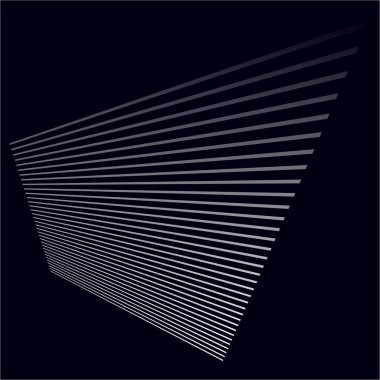 3D dinamik çizgiler, perspektifteki dikişler kayboluyor, ufuk çizgisine doğru azalıyor