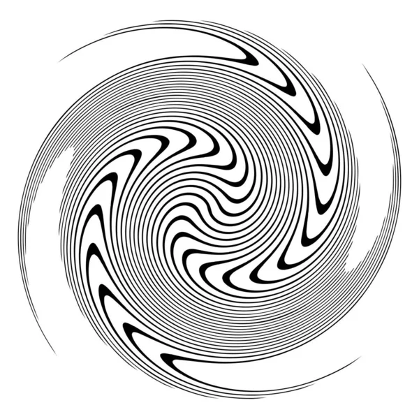 Espiral Remolino Elemento Giratorio Vórtice Foucault Aguja Forma Vector Hélice — Vector de stock