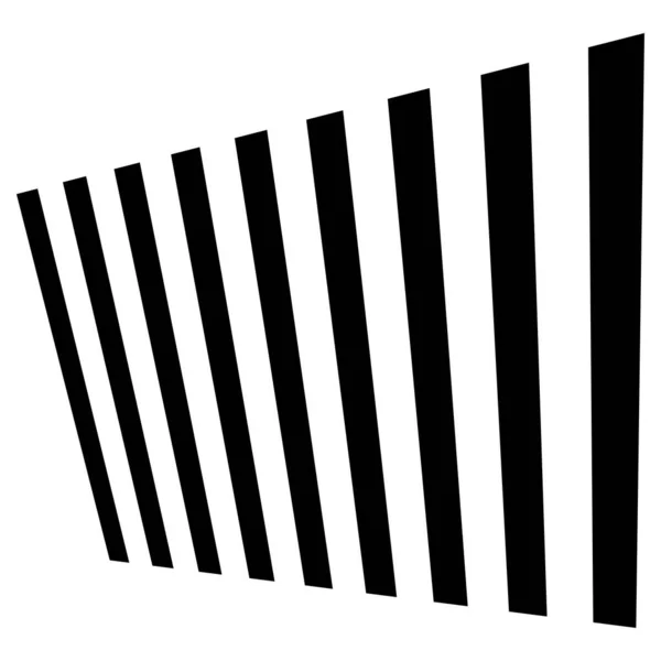 Dynamic Lines Stipes Perspective Vanishing Diminishing Horizon — Stock Vector