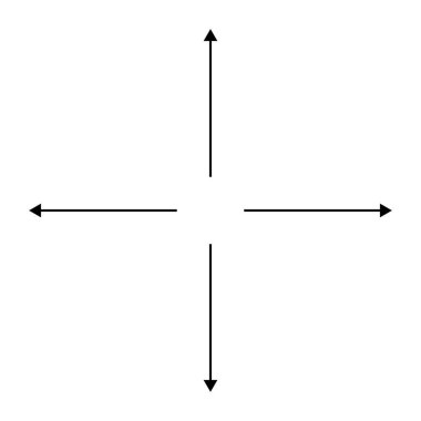 Yayılan, yayılan, yayılan oklar. Yayılma, genişleme, yayılma ve emisyon simgesi, sembol