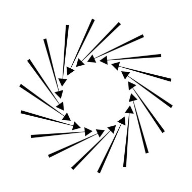 Girdap, girdap, oklar, işaretler. Döndürme, döngü, geri dönüşüm, bükülme ve dalgalanma simgesi, sembol