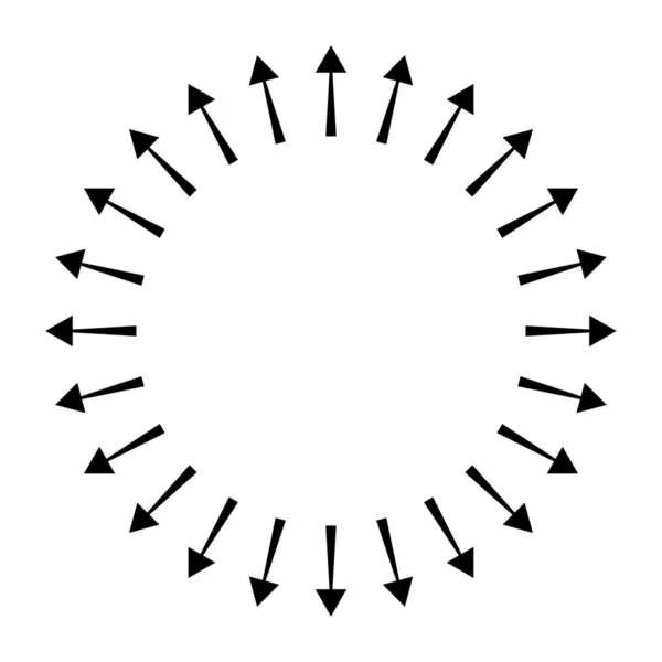 Yayılan Yayılan Yayılan Oklar Yayılma Genişleme Yayılma Emisyon Simgesi Sembol — Stok Vektör