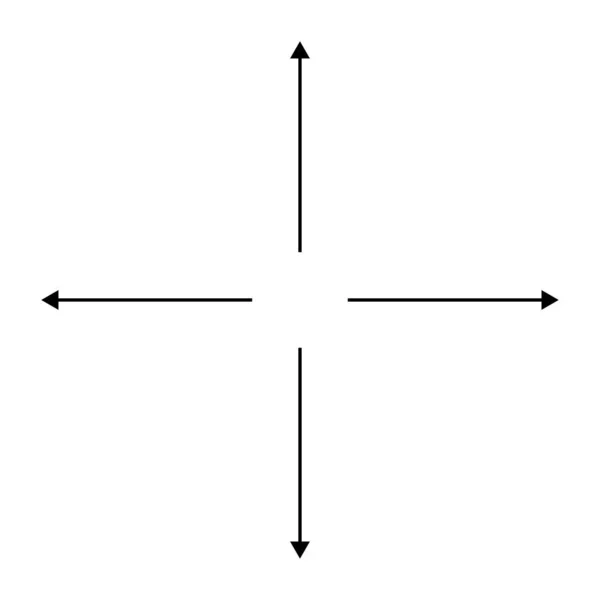 Flèches Déployantes Radiales Rayonnantes Icône Diffusion Extension Propagation Émission Symbole — Image vectorielle
