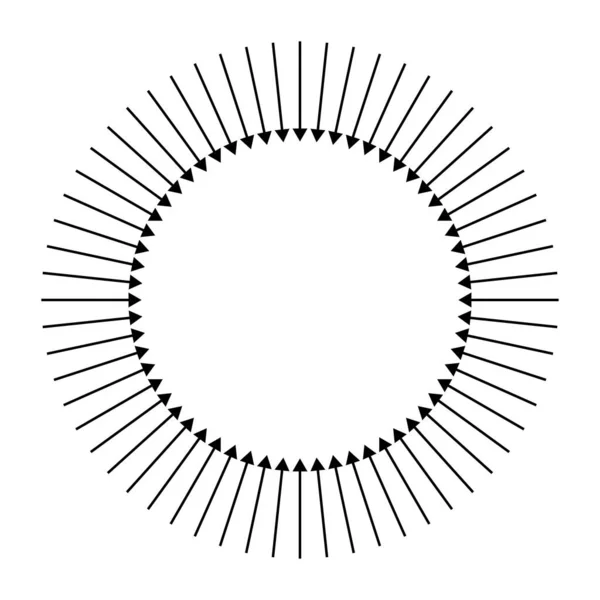 Pijlen Wijzers Naar Binnen Verzamelen Intermix Verzamelen Centrum Convergentie Pictogram — Stockvector