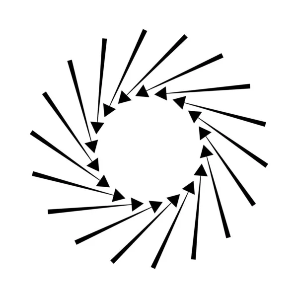螺旋形 螺旋形 螺旋形箭头 扭曲和波纹图标 — 图库矢量图片
