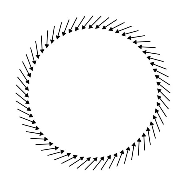 Inåtgående Spiral Virvel Snurra Pilar Pekare Rotation Cykel Återvinning Contortion — Stock vektor
