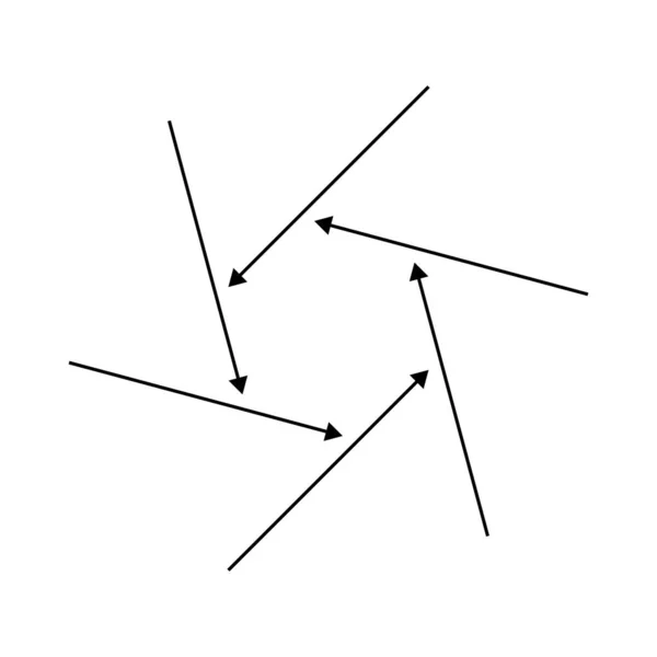 螺旋形 螺旋形 螺旋形箭头 扭曲和波纹图标 — 图库矢量图片